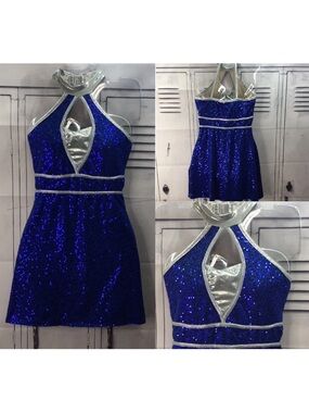 Cheerleading college pom dress dallas cowboy colors